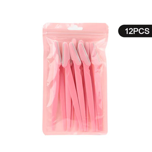 Lot de 12 rasoirs à sourcils et rasoirs faciaux multicolores pour femmes et hommes avec étui de protection - Product Image 6