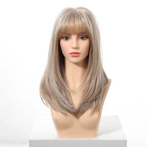 Sierra C-DWY MiraScalp Mid-Length Straight <b>Brown</b> Synthetic <b>Wig</b> High Quality Heat Resistant Fiber Glueless with Light <b>Brown</b> Lace - Product Image 2