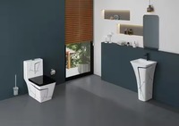 WC mural en céramique blanche de luxe de style européen avec réservoir encastré pour lavabo Jomoo