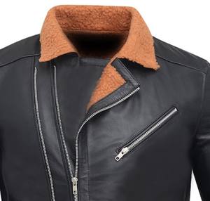 แจ็กเก็ตหนังแท้100% ไฮสตรีทแจ็คเก็ตฤดูหนาวแบบสลิมฟิตระบายอากาศได้ดี - Product Image 3