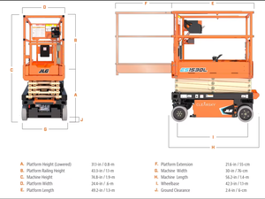 Peralatan angkat industri elektrik, kapasitas beban 227kg, pengangkat Platform listrik seluler JLG ES1530L - Product Image 2