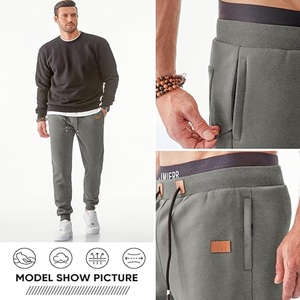 Men's Classic Fit Drawstring Sweatpants with Custom Colors Heavyweight <b>Fabric</b> for Winter - Product Image 4