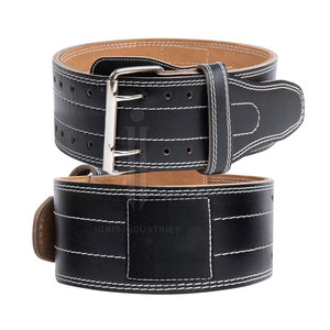 Cinturón ajustable de piel de vaca para levantamiento de pesas para hombres Cinturón de levantamiento de pesas informal de moda al por mayor - Product Image 1