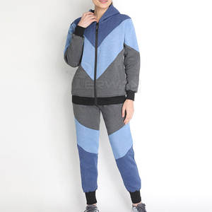 Survêtement en coton personnalisé pour femme, respirant, séchage rapide, écologique, 2 pièces, faible MOQ, motif uni, style décontracté pour l'extérieur - Product Image 1