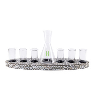 Recién llegado, conjunto de portavasos de cristal MOP, portavasos de cristal con incrustaciones de madreperla, decoración de regalos de Ramadán Eid - Product Image 2