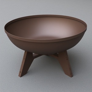 Brasero en métal durable conçu pour les pelouses ouvertes et les terrasses, offrant une résistance aux intempéries et un contrôle de la chaleur - Product Image 2