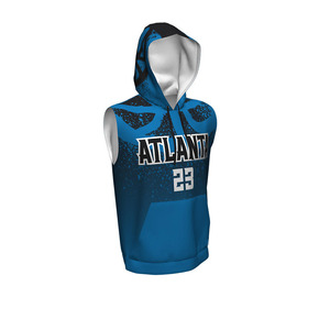 Sudadera Deportiva sin Mangas, con Capucha, para Béisbol, Ropa Deportiva de Verano, Transpirable, Absorbente de Humedad, Antibacteriana, Uniforme de Equipo - Product Image 1