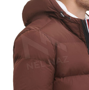 เสื้อแจ็กเก็ตขนเป็ดสำหรับผู้ชายเสื้อแจ็คเก็ตผ้าแคนวาสคอตั้งสำหรับฤดูหนาววัสดุออกแบบได้ตามต้องการ - Product Image 3