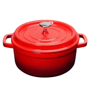 SS10陶瓷炊具套装圆形搪瓷砂锅烹饪锅铸铁红色欧洲汤锅可持续烤盘