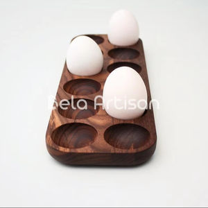 Porte-plateau à oeufs en bois pour les cuisines et les présentoirs de salle à manger vente en gros - Product Image 1