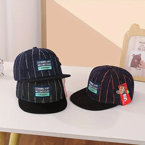 Casquette Snapback en coton avec logo brodé, vente en gros, visière plate, ajustée, noire, unie, vierge, casquettes Snapback de haute qualité, design personnalisé - Product Image 5