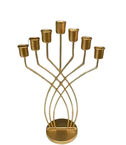 Portavelas Decorativo de Metal con Acabado Antiguo para Mesa o Pared - Product Image 4