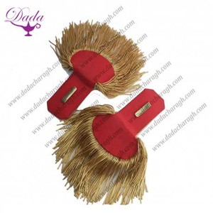 Épaulette en or britannique Regiment Bullion Laced Fringe Star Epaulette Gold Bullion Wire Fringe Trim For Uniform - Product Image 4