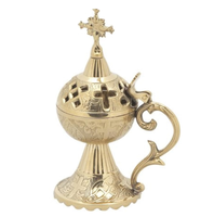 Dernier modèle de brûleur d'encens Bakhoor arabe du Moyen-Orient Brûleur d'encens Bakhoor Brûleur d'encens portable en métal d'Inde
