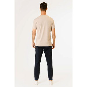 T-shirt homme col rond manches courtes col rond manches courtes coton peigné T-shirt homme - Product Image 4