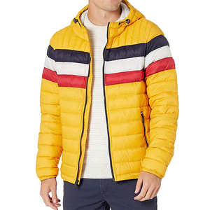 Vêtement d'extérieur pour homme à capuche, design personnalisé, tendance, en duvet de plumes, veste matelassée, doudoune - Product Image 4