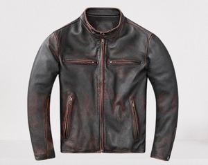 แจ็กเก็ตหนังเคลือบแวกซ์คุณภาพสูง - Product Image 1