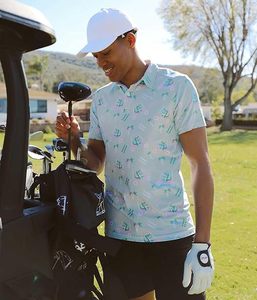 Camisas de Polo de Golf de Diseño OEM, de Alto Rendimiento, Lujo, Alta Calidad, con Impresión por Sublimación Completa para Hombre - Product Image 5