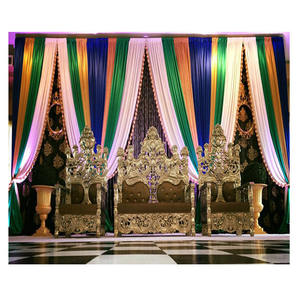 Ensemble de canapés de mariage luxueux, lourd et sculpté, dernier design, meubles de mariage pour la mariée et le marié, grand canapé de scène de mariage pour la mariée et le marié, États-Unis - Product Image 1