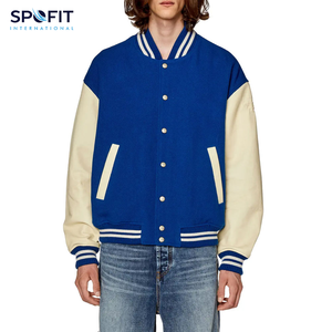 แจ็คเก็ตวาร์ซิตี้ผ้าวูลแขนยาวแฟชั่นสำหรับผู้ชาย ทรงสแตนด์ คอปกผ้าแคนวาส สไตล์ลำลองสำหรับฤดูหนาว สตรีทแวร์ ระบายอากาศได้ดี MOQ ต่ำ ขายดี - Product Image 2