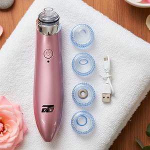 Nettoyeur de pores électrique USB rechargeable, 4 têtes, éliminateur de points noirs, appareil de lifting du visage noir, aspiration des pores, nettoyage des pores pour femmes - Product Image 1