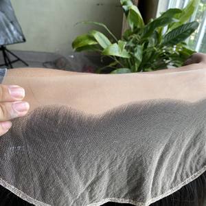 Mèches avec Frontal Set cheveux humains bruts non traités naturel lisse noir trame Extension HD Swiss Lace Front - Product Image 4