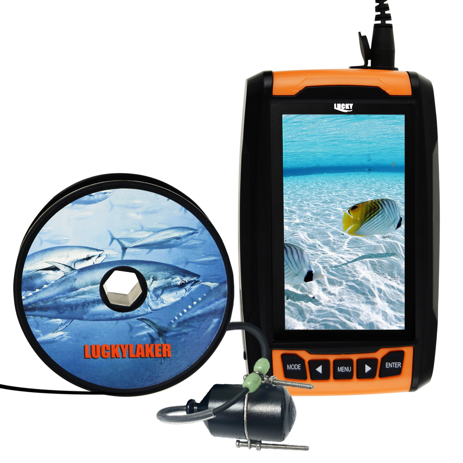 水中釣りカメラ 7インチ LCD IP68 1000TVL 魚群探知機（楽天市場