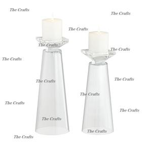 Ensemble de quatre bougeoirs en acrylique pour décoration de mariage - Product Image 3