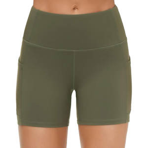 กางเกงขาสั้นสำหรับผู้หญิงเอวต่ำแบบไร้รอยต่อสำหรับเข้ายิมกางเกงขาสั้นสำหรับใส่วิ่งควบคุมหน้าท้องความยาวเข่าเอวยางยืด - Product Image 6
