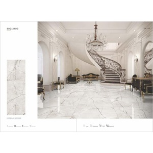 Azulejos de porcelana de 80x240cm, baldosas de cerámica decorativas de encimera de Hotel Chic de mármol pulido marrón Calacatta - Product Image 4