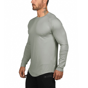 New Brand Autumn Sportswear T-Shirt for <b>Men</b> O-Neck Slim Fit Fitness Tops Quick Dry Hip Hop Style <b>Long</b> <b>Sleeves</b> Mesh 220g Jersey - Product Image 5