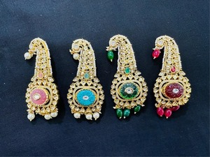 Meenakari kundan kalangi สำหรับ Safa เจ้าบ่าวเครื่องประดับผ้าโพกหัว kalgi สำหรับผู้ชาย Safa groomsmen pagdi dulha kalangi เครื่องประดับเจ้าสาว - Product Image 3