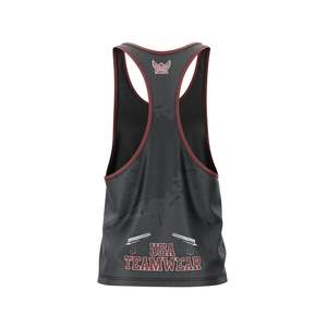 เสื้อกล้ามออกกำลังกายผู้ชายแบบเรเซอร์แบ็ค ผ้าแห้งเร็ว ระบายอากาศได้ดี ผลิตจากผ้าสแปนเด็กซ์/คอตตอน เหมาะสำหรับออกกำลังกายและฟิตเนส - Product Image 2