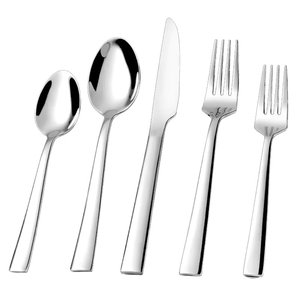 Premium Eco-Friendly Gold Plated Stainless Steel Flatware <b>Set</b> with Square Handle for Home <b>Wedding</b> Party Use - Product Image 2