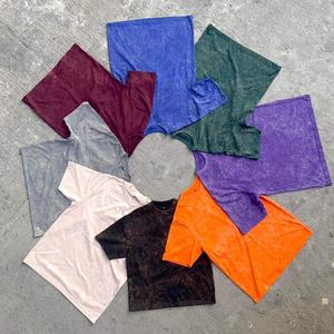 Venta al por mayor lavado ácido camiseta de gran tamaño 100% algodón cómodo y de moda calle lavado ácido camisetas logotipo personalizado - Product Image 4