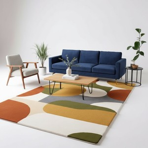 พรมทอมือสำหรับพื้นที่ห้องนั่งเล่นพรมแบบดั้งเดิมพรมดีไซน์ทันสมัยตัดกองพื้นที่นามธรรมปรับแต่งสีและขนาด - Product Image 4