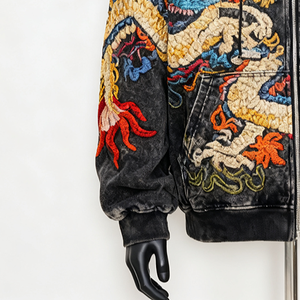 Sweat-shirts d'hiver légers pour hommes avec broderie, 100 % coton, manches longues, écologiques, logo personnalisé, vente en gros - Product Image 3