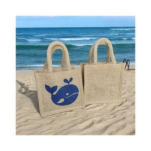 Top Selling Large Capacity Premium Quality Custom Printed Jute Fabric <b>Makeup</b> Bag Fashion Soft Zipper Cosmetic Bags <b>Cases</b> - Product Image 1