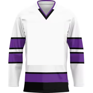 Maillot de hockey sur glace unisexe personnalisé en sublimation en grande quantité - Respirant, 100 % polyester, impression par sublimation totale, personnalisable - Product Image 5
