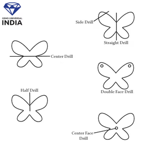 Hot Pink Mohave turquesa mariposa forma piedra preciosa Rosa cobre turquesa cuentas talladas, cuentas sueltas de piedras preciosas talladas a mano, 10x14mm - Product Image 6