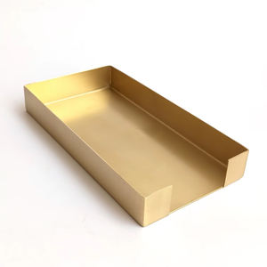 Porte-serviettes rectangulaire en métal argenté, fait à la main, durable, multifonctionnel, moderne, de qualité supérieure, décoration de table pour les fêtes de Noël - Product Image 3