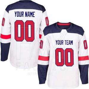 Maillot de hockey sur glace à manches longues avec nom et numéro personnalisé, service OEM de Pékin, impression numérique, 100% polyester, séchage rapide, respirant - Product Image 4