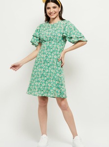 Vestido corto de algodón con bloque de mano indio, vestido de regalo de boda personalizado para novia, ropa de verano, vestido informal con estampado floral, regalo para ella - Product Image 2