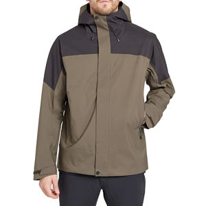 Veste coupe-vent en toile pour homme, haut de gamme, imperméable, à capuche, ajustable, personnalisable, respirante, avec logo frontal - Product Image 1