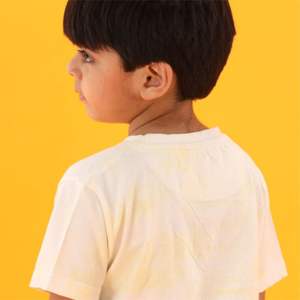 T-shirt Tie and Dye pour garçons, tricot en pur coton, longueur régulière, col rond, demi-manches, pâle, 100% - Product Image 5