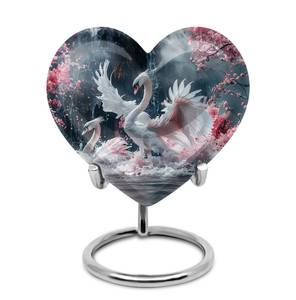 Urna moderna en forma de corazón para cenizas humanas, 1-200 pulgadas cúbicas, urna funeraria decorativa, recuerdo personalizado, funeral personalizado para adultos - Product Image 2