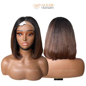 Meilleures ventes Extensions de cheveux vietnamiens bruts Perruques de cheveux humains HD Lace Front couleur pointe brune Prix bon marché - Product Image 3