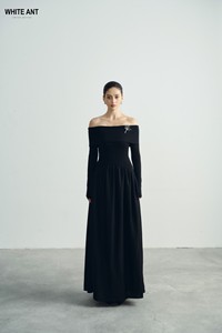 Tissu écologique 70% dix-cel 30% laine fabricants originaux et conception Sexy élégant à manches longues robes femmes DMPSEY DRESS - Product Image 4