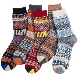 Vintage Winter Warmer Men Striped Wool Blends <b>Socks</b> Cuddly Winter Thick <b>House</b> <b>Socks</b> For Daily Wear - Product Image 4
