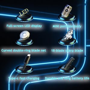 Afeitadora Eléctrica Inalámbrica USB de Doble Cuchilla, Resistente al Agua IPX7, Compacta, para Viajes, para Hombres y Mujeres, Aplicación RV, con Batería - Product Image 5